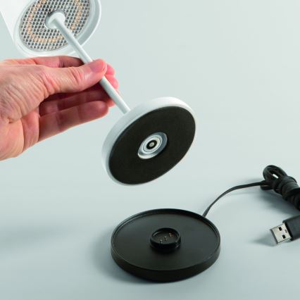 Ideal Lux - LED himmennettävä kosketusohjattu ulkokäyttöön tarkoitettu pöytävalaisin CUTE LED/2,5W/3,7V 3000 mAh USB 2200-2700K IP65 valkoinen