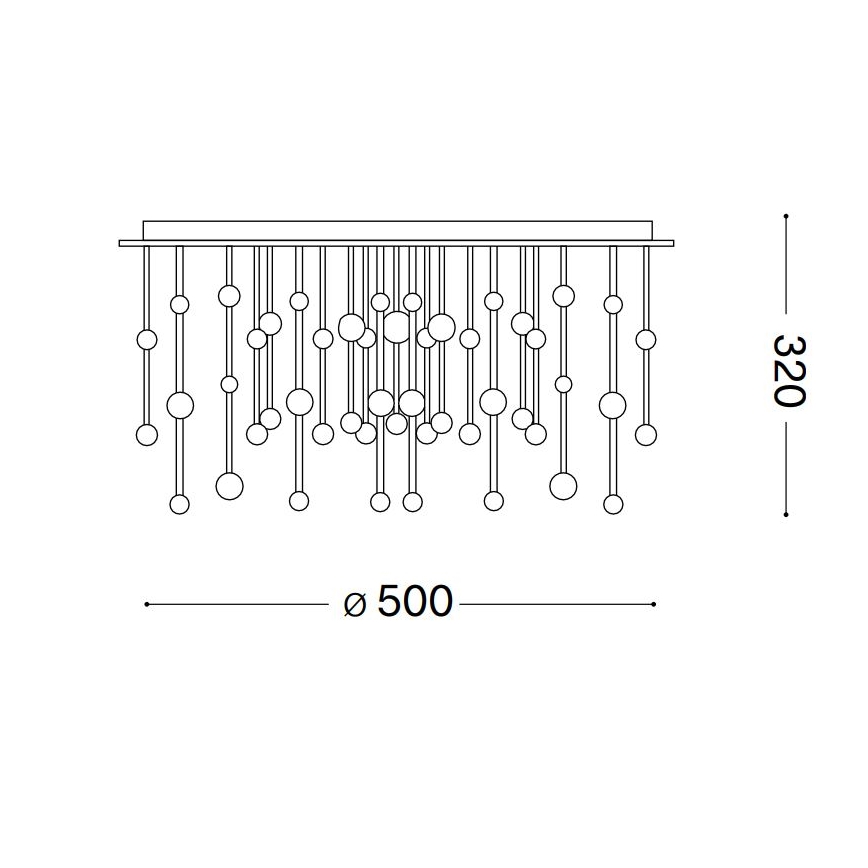 Ideal Lux - LED-himmennyskattokruunu ARMONY LED/48W/230V CRI 90 halkaisija 50 cm valkoinen