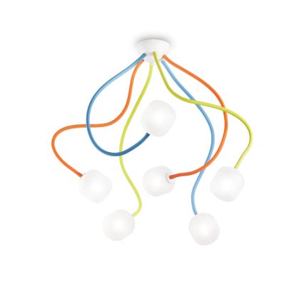 Ideal Lux - LED Joustava kiinteä kattokruunu OCTOPUS 6xG9/3W/230V värikäs