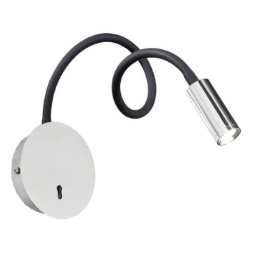 Ideal Lux - LED Joustava pieni lamppu FOCUS LED/3,5W/230V CRI 90 harmaa/kiiltävä kromi