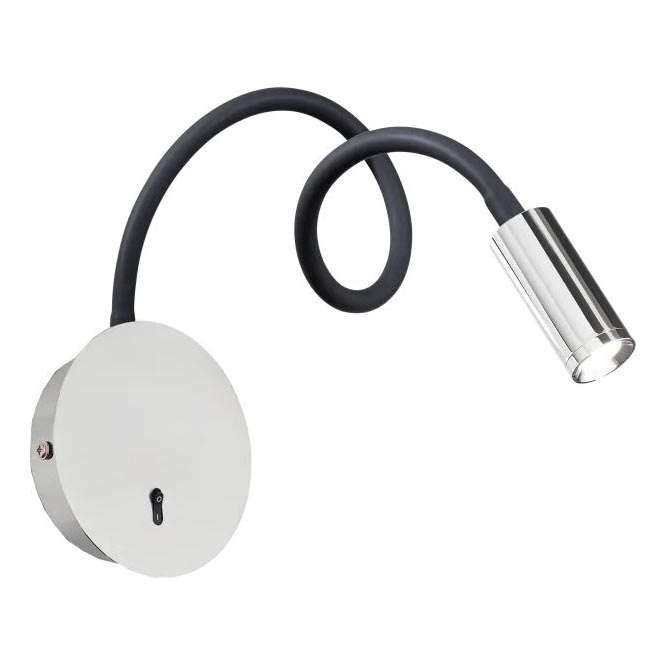 Ideal Lux - LED Joustava pieni lamppu FOCUS LED/3,5W/230V CRI 90 harmaa/kiiltävä kromi
