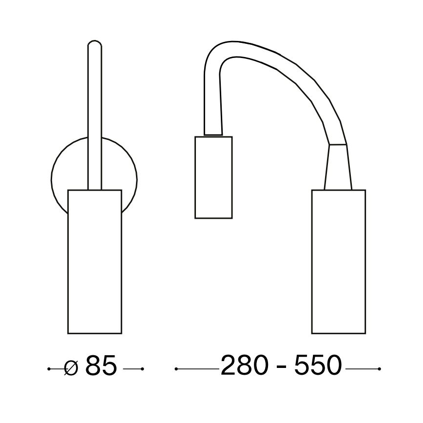 Ideal Lux - LED Joustava pieni lamppu FOCUS LED/3,5W/230V CRI 90 harmaa/kiiltävä kromi
