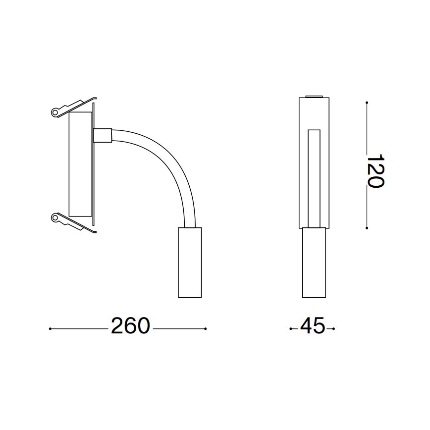 Ideal Lux - LED Joustava pieni lamppu IO LED/3W/230V CRI 90 musta