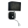 Ideal Lux - LED Joustava seinävalaisin 1xE14/40W/230V + LED/1W/230V musta
