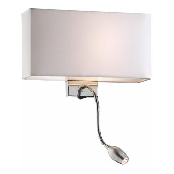 Ideal Lux - LED Joustava seinävalaisin HOTEL 1xE27/60W + LED/1,5W/230V