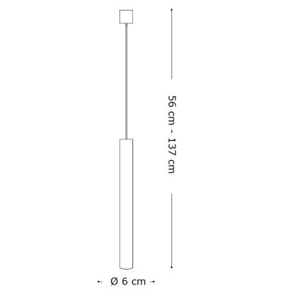 Ideal Lux - LED-kattokruunu johdossa 1xGU10/7W/230V CRI 90