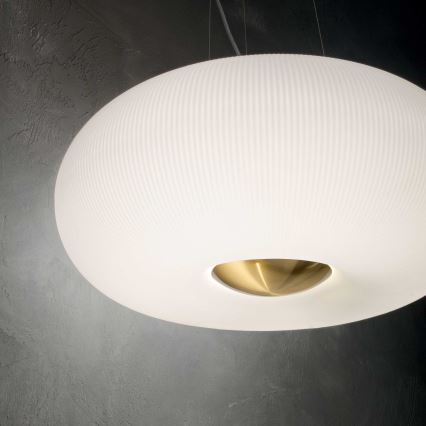 Ideal Lux - LED-kattokruunu johdossa ARIZONA 5xGX53/9W/230V halkaisija 52 cm valkoinen