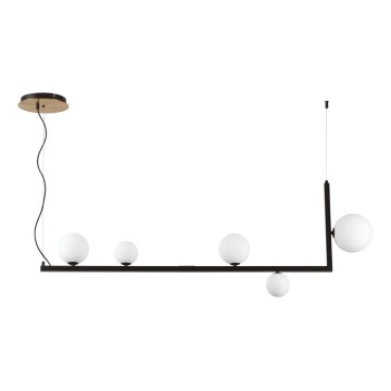 Ideal Lux - LED-kattokruunu johdossa BIRDS 5xG9/3W/230V musta/kulta