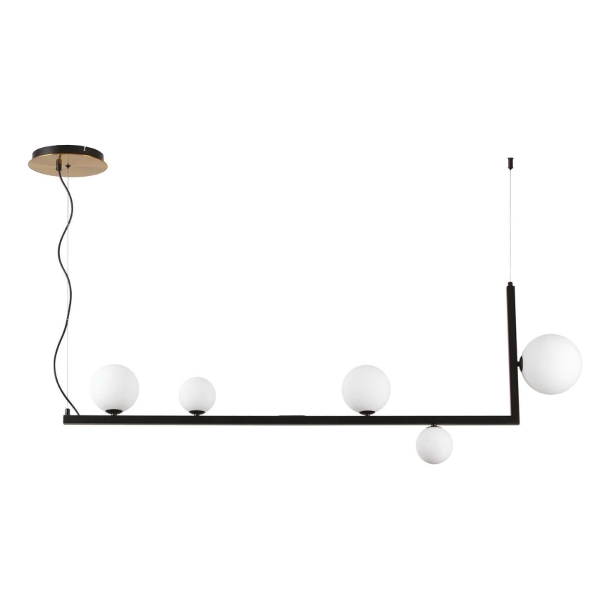 Ideal Lux - LED-kattokruunu johdossa BIRDS 5xG9/3W/230V musta/kulta