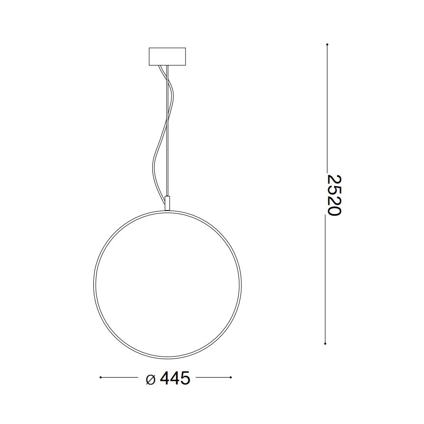 Ideal Lux - LED-kattokruunu johdossa CIRCUS LED/29W/230V halkaisija 44 cm CRI 90 musta