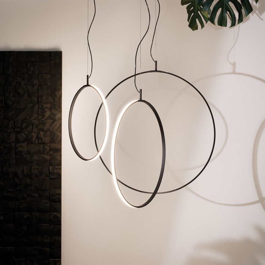 Ideal Lux - LED-kattokruunu johdossa CIRCUS LED/33W/230V halkaisija 60 cm CRI 90 musta