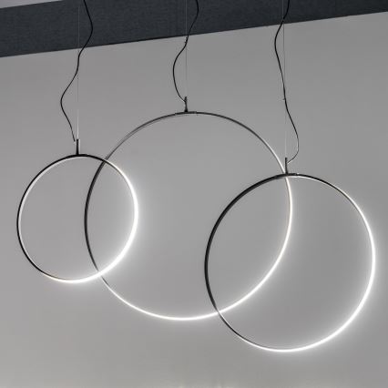 Ideal Lux - LED-kattokruunu johdossa CIRCUS LED/33W/230V halkaisija 60 cm CRI 90 musta