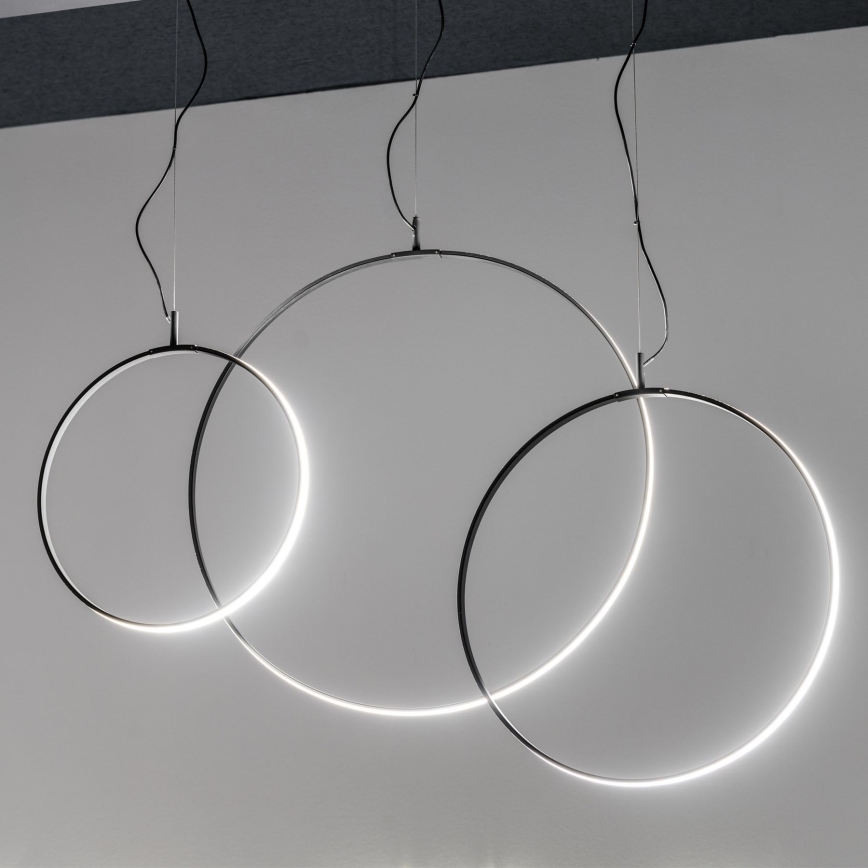 Ideal Lux - LED-kattokruunu johdossa CIRCUS LED/33W/230V halkaisija 60 cm CRI 90 musta