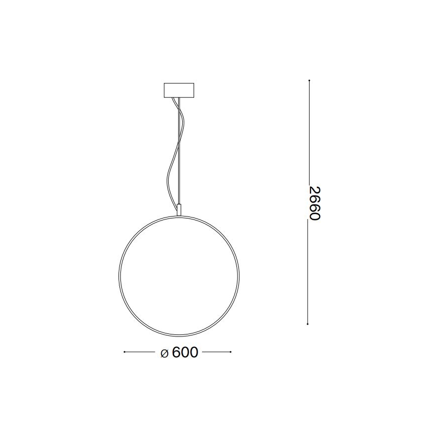 Ideal Lux - LED-kattokruunu johdossa CIRCUS LED/33W/230V halkaisija 60 cm CRI 90 musta