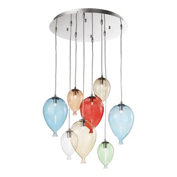 Ideal Lux - LED-kattokruunu johdossa CLOWN 8xG9/3W/230V halkaisija 50 cm värikäs