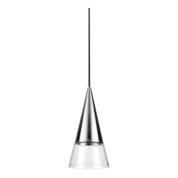 Ideal Lux - LED-kattokruunu johdossa CONO 1xGU10/7W/230V halkaisija 15 cm CRI 90 kiiltävä kromi