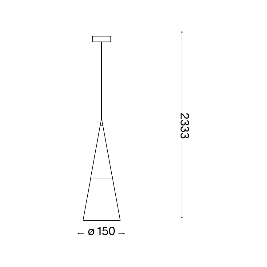 Ideal Lux - LED-kattokruunu johdossa CONO 1xGU10/7W/230V halkaisija 15 cm CRI 90 messinki