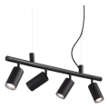 Ideal Lux - LED-kattokruunu johdossa DYNAMITE 4xGU10/7W/230V CRI 90 musta