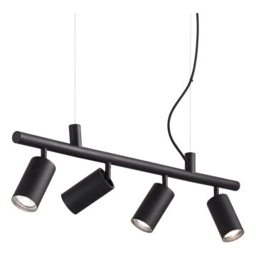 Ideal Lux - LED-kattokruunu johdossa DYNAMITE 4xGU10/7W/230V CRI 90 musta