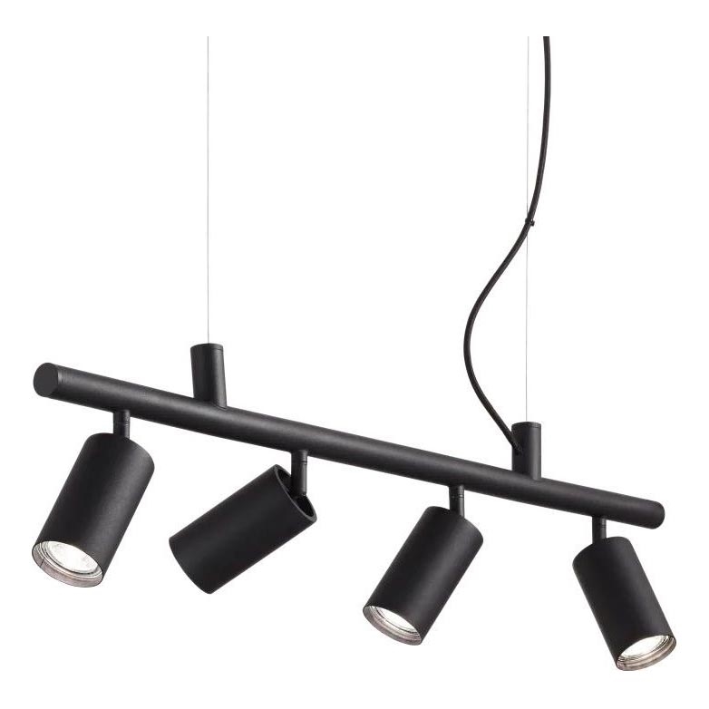 Ideal Lux - LED-kattokruunu johdossa DYNAMITE 4xGU10/7W/230V CRI 90 musta