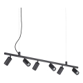 Ideal Lux - LED-kattokruunu johdossa DYNAMITE 6xGU10/7W/230V CRI 90 musta