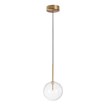 Ideal Lux - LED-kattokruunu johdossa EQUINOXE 1xG4/2W/230V halkaisija 15 cm messinki/läpinäkyvä