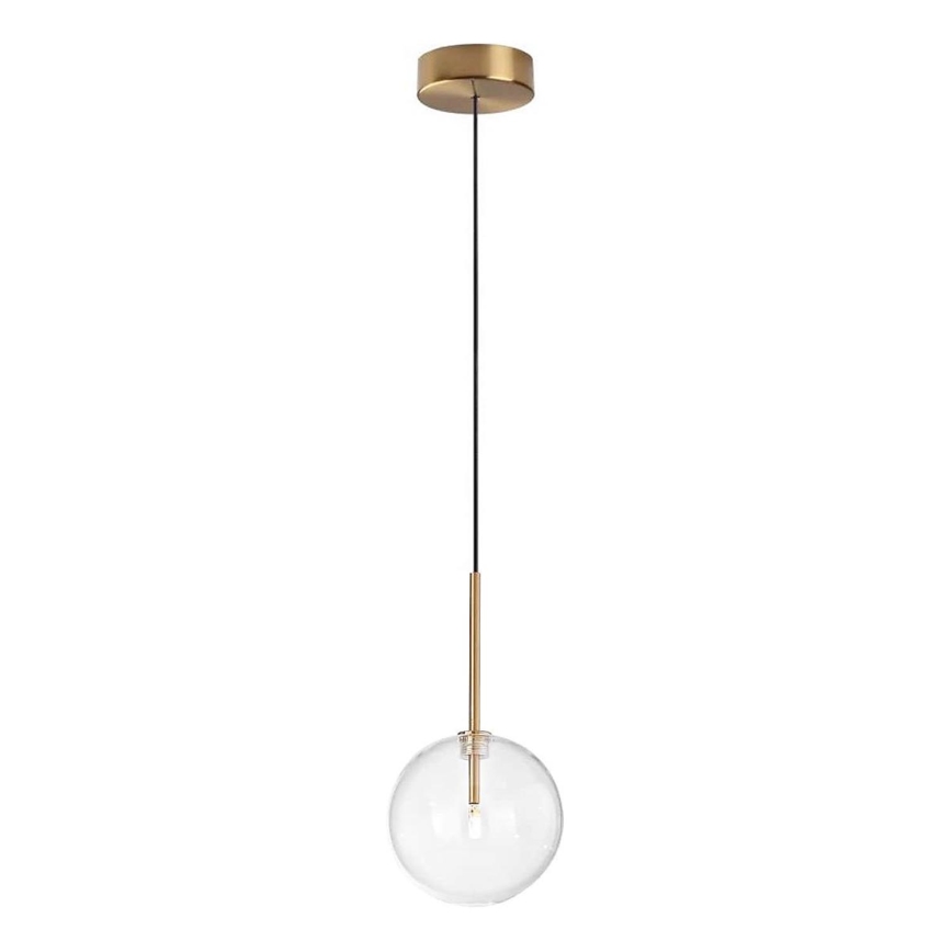 Ideal Lux - LED-kattokruunu johdossa EQUINOXE 1xG4/2W/230V halkaisija 15 cm messinki/läpinäkyvä