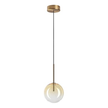 Ideal Lux - LED-kattokruunu johdossa EQUINOXE 1xG4/2W/230V halkaisija 15 cm messinki/savuinen