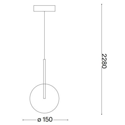 Ideal Lux - LED-kattokruunu johdossa EQUINOXE 1xG4/2W/230V halkaisija 15 cm messinki/savuinen