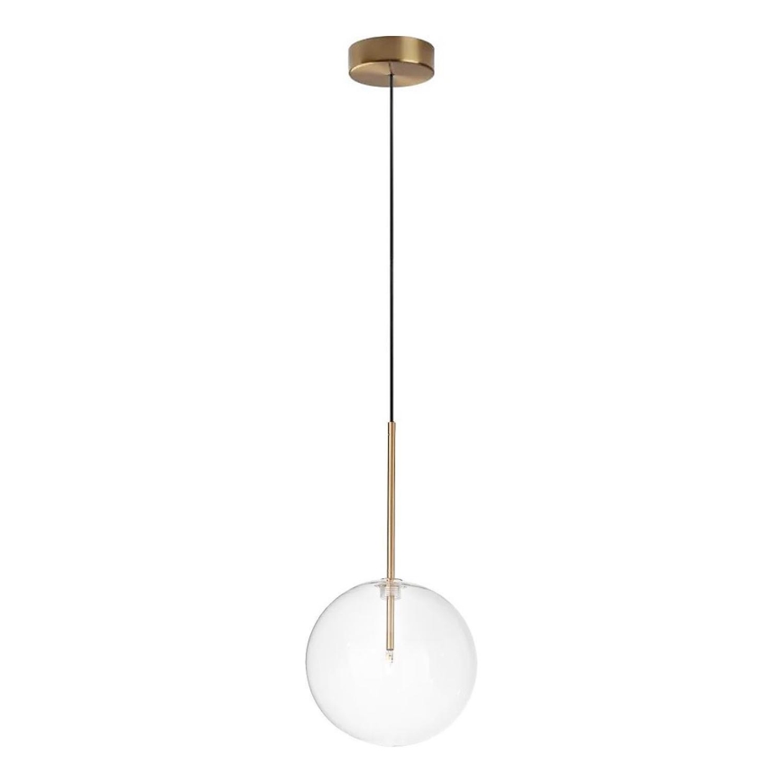 Ideal Lux - LED-kattokruunu johdossa EQUINOXE 1xG4/2W/230V halkaisija 20 cm messinki/läpinäkyvä
