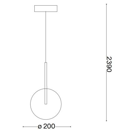 Ideal Lux - LED-kattokruunu johdossa EQUINOXE 1xG4/2W/230V halkaisija 20 cm messinki/savuinen