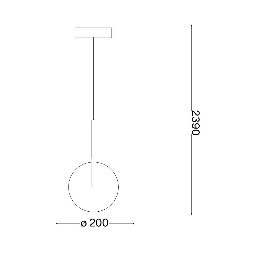 Ideal Lux - LED-kattokruunu johdossa EQUINOXE 1xG4/2W/230V halkaisija 20 cm messinki/savuinen