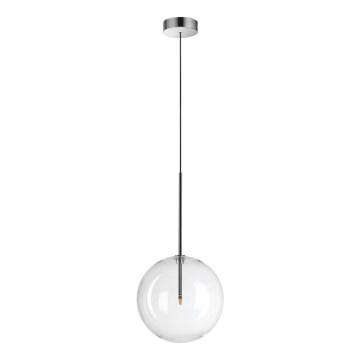 Ideal Lux - LED-kattokruunu johdossa EQUINOXE 1xG4/2W/230V halkaisija 25 cm kiiltävä kromi/läpinäkyvä