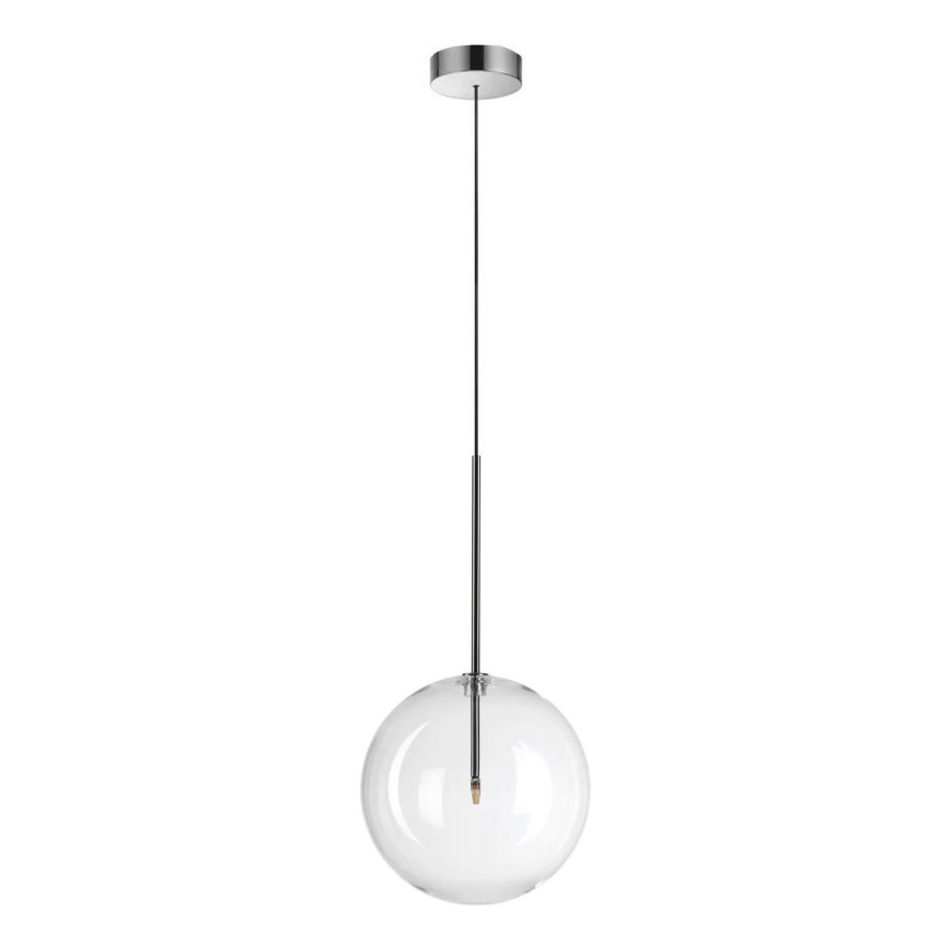 Ideal Lux - LED-kattokruunu johdossa EQUINOXE 1xG4/2W/230V halkaisija 25 cm kiiltävä kromi/läpinäkyvä