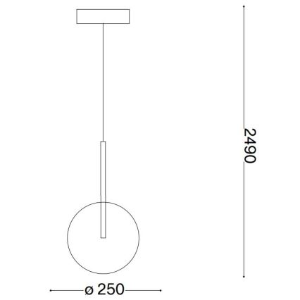 Ideal Lux - LED-kattokruunu johdossa EQUINOXE 1xG4/2W/230V halkaisija 25 cm kiiltävä kromi/läpinäkyvä