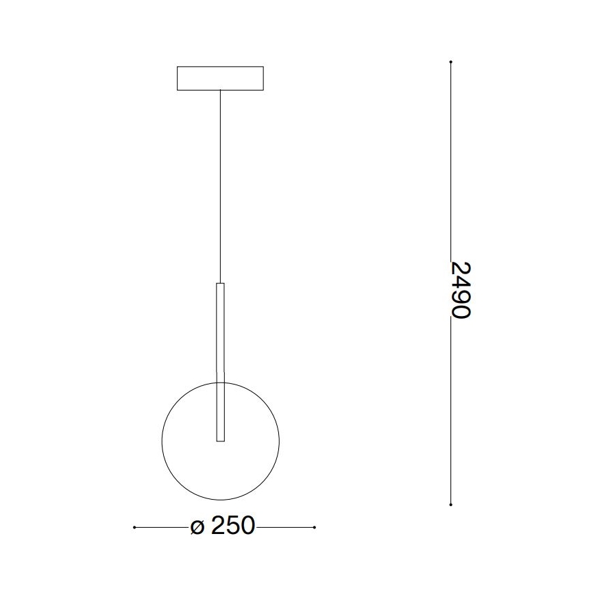 Ideal Lux - LED-kattokruunu johdossa EQUINOXE 1xG4/2W/230V halkaisija 25 cm kiiltävä kromi/läpinäkyvä