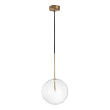 Ideal Lux - LED-kattokruunu johdossa EQUINOXE 1xG4/2W/230V halkaisija 25 cm messinki/läpinäkyvä