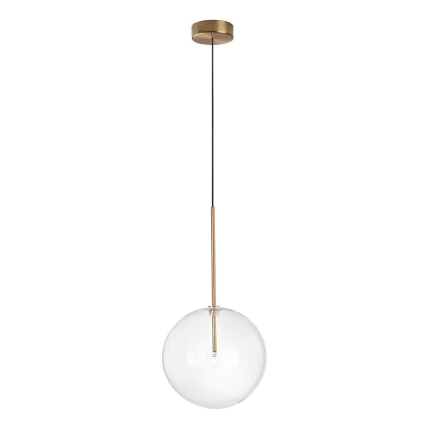 Ideal Lux - LED-kattokruunu johdossa EQUINOXE 1xG4/2W/230V halkaisija 25 cm messinki/läpinäkyvä