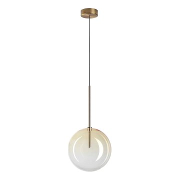 Ideal Lux - LED-kattokruunu johdossa EQUINOXE 1xG4/2W/230V halkaisija 25 cm messinki/savuinen