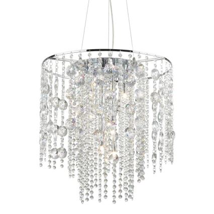 Ideal Lux - LED-kristallikruunu johdossa EVASIONE 10xG9/3W/230V halkaisija 51 cm kiiltävä kromi