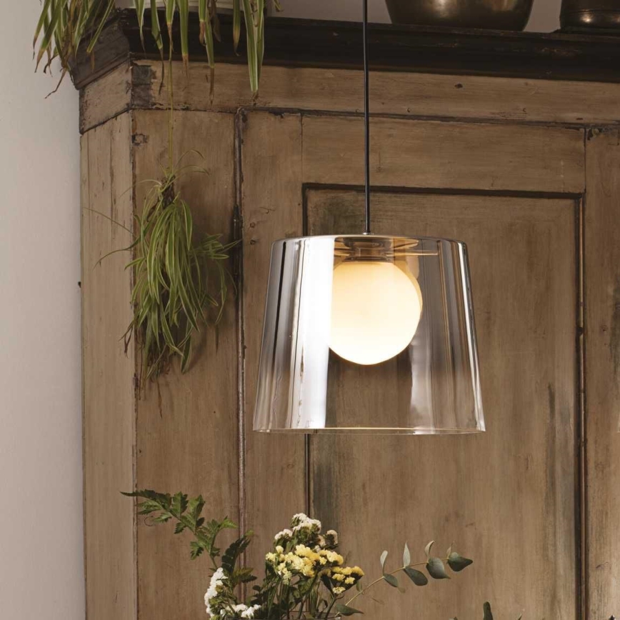 Ideal Lux - LED-kattokruunu johdossa FADE 1xG9/3W/230V halkaisija 27,3 cm kulta/savuinen