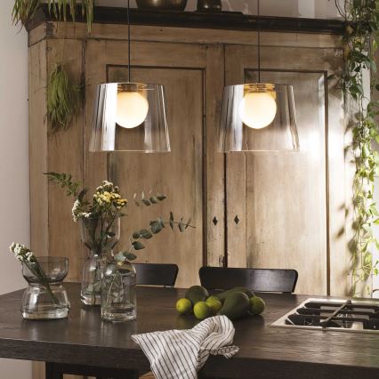Ideal Lux - LED-kattokruunu johdossa FADE 1xG9/3W/230V halkaisija 27,3 cm kulta/savuinen