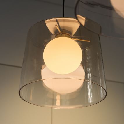 Ideal Lux - LED-kattokruunu johdossa FADE 1xG9/3W/230V halkaisija 27,3 cm kulta/savuinen