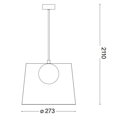 Ideal Lux - LED-kattokruunu johdossa FADE 1xG9/3W/230V halkaisija 27,3 cm kulta/savuinen