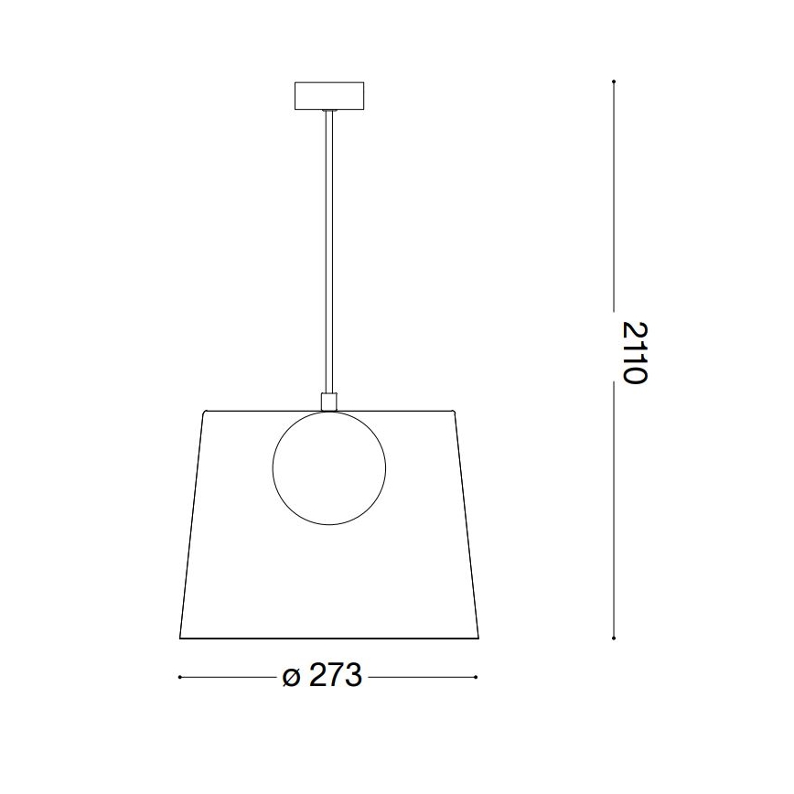 Ideal Lux - LED-kattokruunu johdossa FADE 1xG9/3W/230V halkaisija 27,3 cm kulta/savuinen