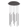 Ideal Lux - LED-kattokruunu johdossa FILO LED/25W/230V musta