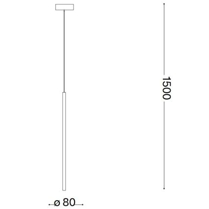 Ideal Lux - LED-kattokruunu johdossa FILO LED/3,5W/230V 3000K CRI 90 messinki
