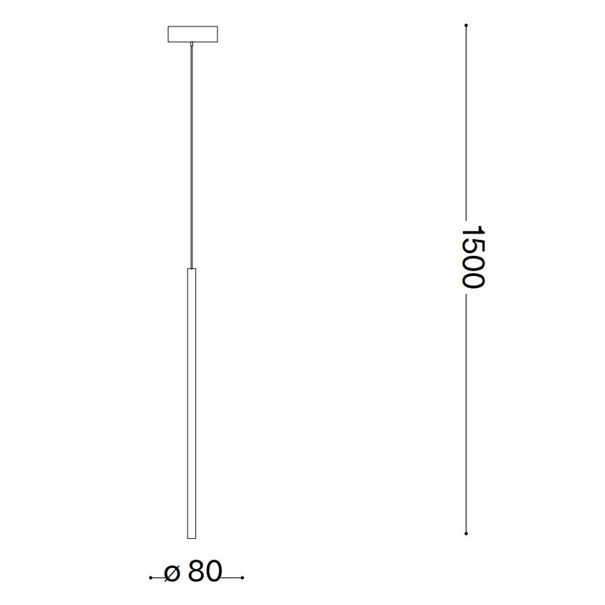 Ideal Lux - LED-kattokruunu johdossa FILO LED/3,5W/230V 3000K CRI 90 messinki
