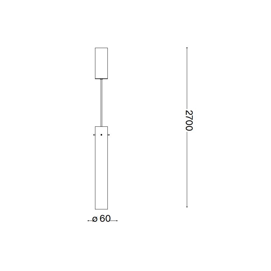 Ideal Lux - LED-kattokruunu johdossa FLAM LED/10W/230V halkaisija 6 cm CRI 90 läpinäkyvä