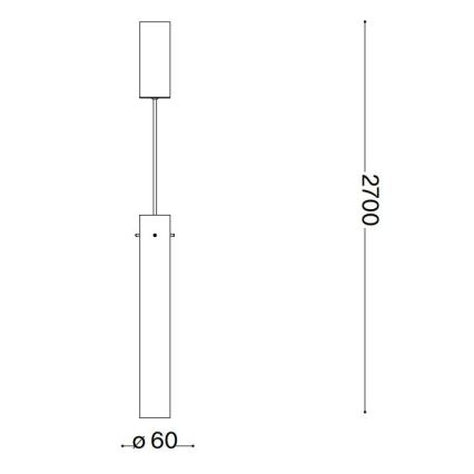 Ideal Lux - LED-kattokruunu johdossa FLAM LED/10W/230V halkaisija 6 cm CRI 90 savuinen